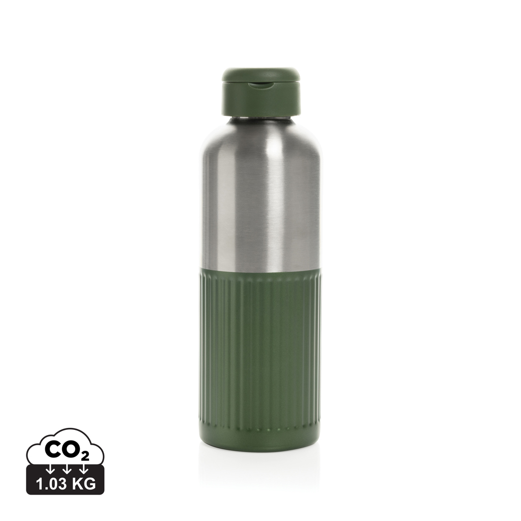 Bouteille simple paroi promotionnelle 750ml recyclée Ripple Vert 